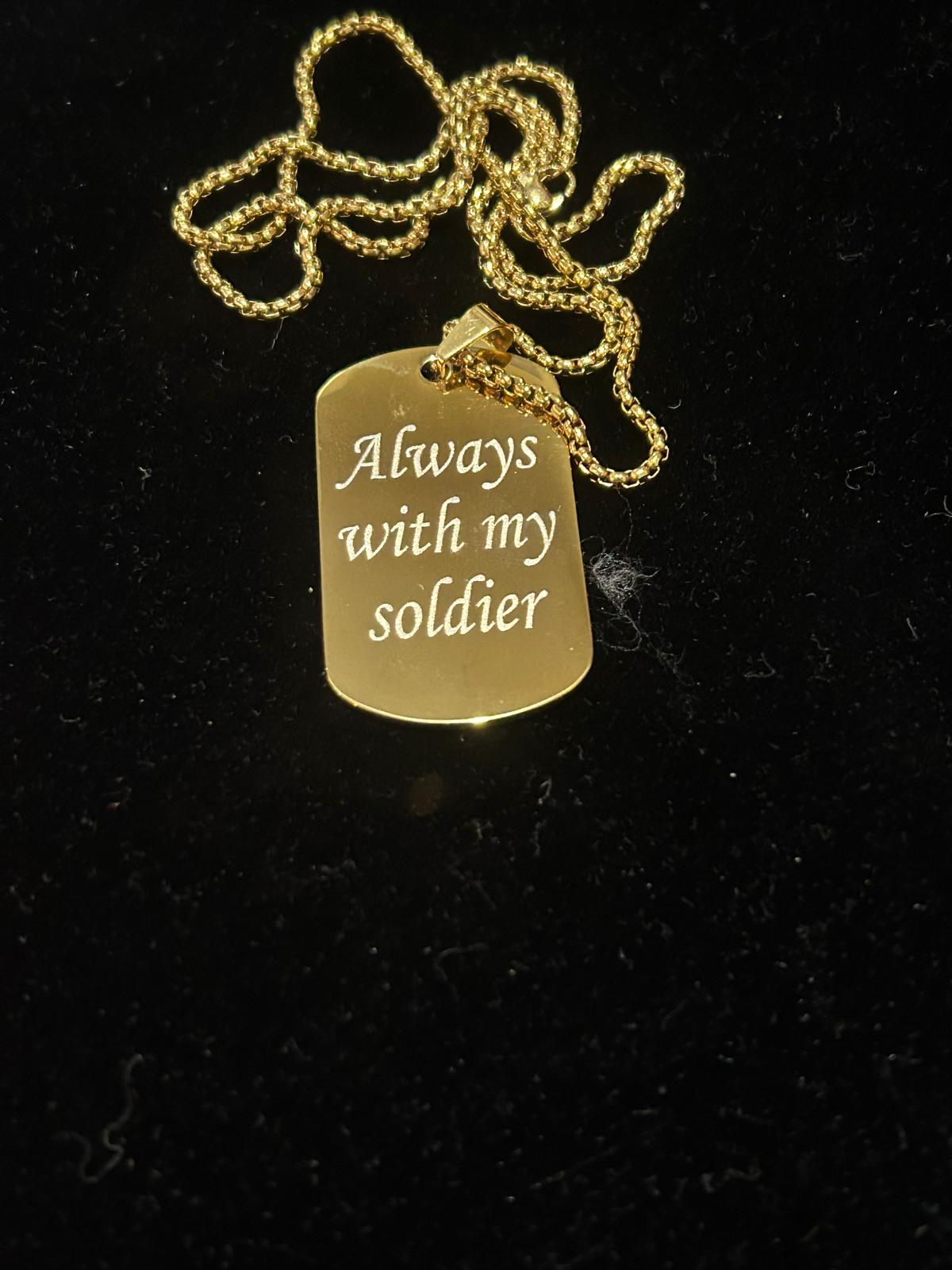 Always With My Soldier Necklace